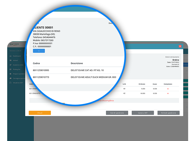 software per gestione ordini